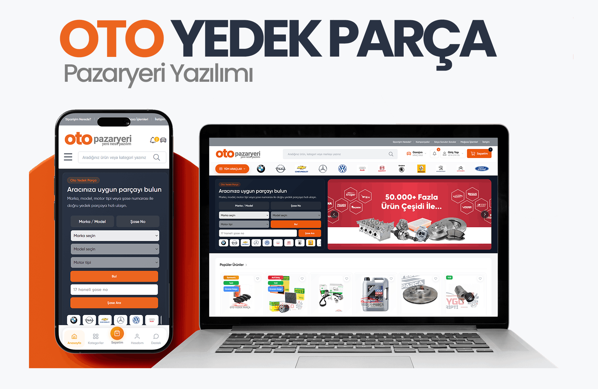 Oto Pazaryeri Yazılımı (C2C) arayüz önizlemesi