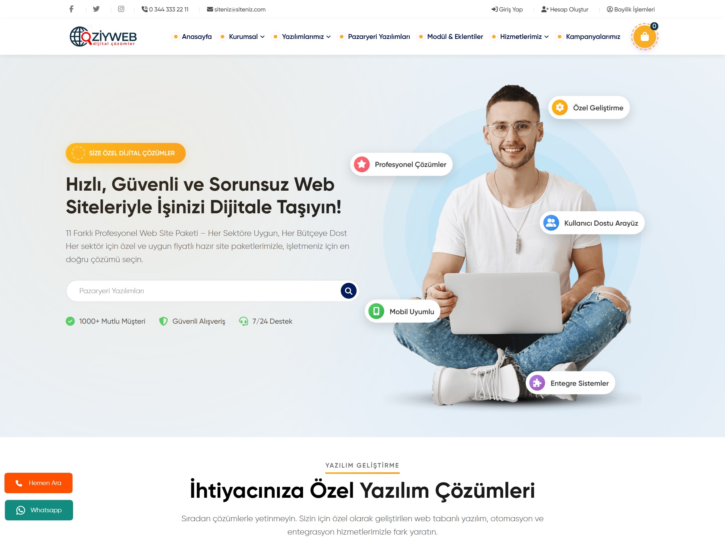 Soft Script Satış Yazılımı arayüz önizlemesi